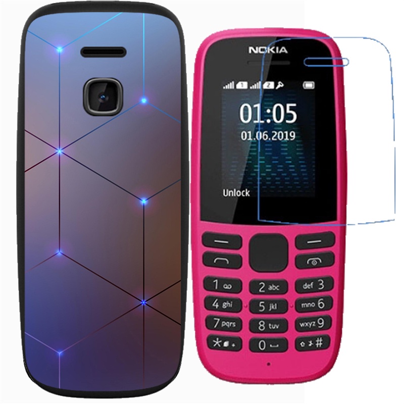 nokia-105-2017-105-2019-เคสซิลิโคน-tpu-นิ่ม-ปิดด้านหลัง-พร้อมฟิล์มกันรอยหน้าจอ-ป้องกันการระเบิดนาโน-ไม่ใช่กระจกนิรภัย