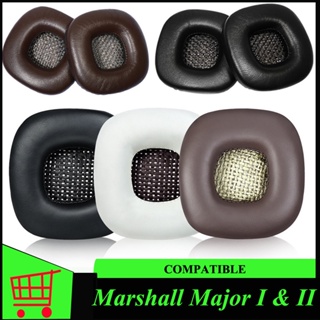 แผ่นฟองน้ําครอบหูฟัง หนังแกะ แบบเปลี่ยน สําหรับ Marshall Major I &amp; II