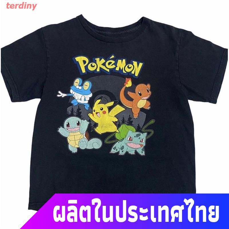 terdiny-โปเกมอนเสื้อยืดผู้ชาย-เสื้อยืด-pokemon-วินเทจ-pokemon-short-sleeve-t-shirts