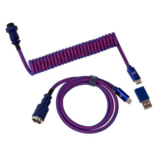 ภาพขนาดย่อของภาพหน้าปกสินค้าKeychron keyboard aviation plug cable Typec data spring cable custom cable USB adapter จากร้าน kongjianzhan.th บน Shopee