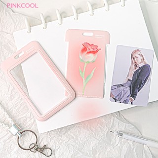 Pinkcool ชุดการ์ดแข็ง ลายดอกทิวลิป ดอกกุหลาบ ควบคุมเข้ามหาวิทยาลัย อาหาร การ์ดรถไฟใต้ดิน การ์ดน้ํา บัตรประจําตัวนักเรียน ขายดี