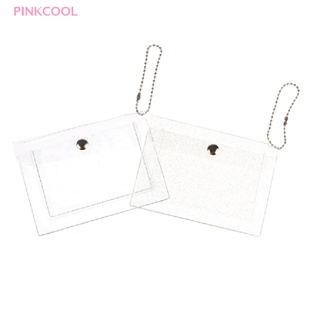 Pinkcool ขายดี กระเป๋าสตางค์ PVC ใส กันน้ํา สําหรับใส่บัตรเครดิต บัตรประจําตัวประชาชน 1 ชิ้น