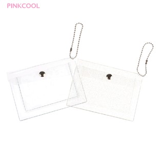 Pinkcool ขายดี กระเป๋าสตางค์ PVC ใส กันน้ํา สําหรับใส่บัตรเครดิต บัตรประจําตัวประชาชน 1 ชิ้น