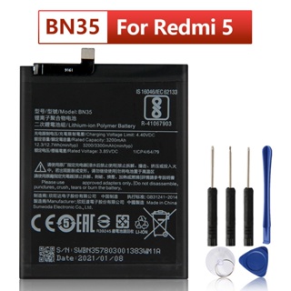 BN35เปลี่ยนแบตเตอรี่สำหรับ Xiaomi Mi Redmi 5 5.7 &quot;Redrice5โทรศัพท์แบตเตอรี่3300MAh