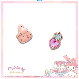 Story Sanrio MyMelody ต่างหูสตรอเบอร์รี่ คริสตัล เพชร โรสโกลด์ น่ารัก กลั่นหู เครื่องประดับหู เด็กผู้หญิง หู วันที่ ปาร์ตี้ วันเกิด [CAN]