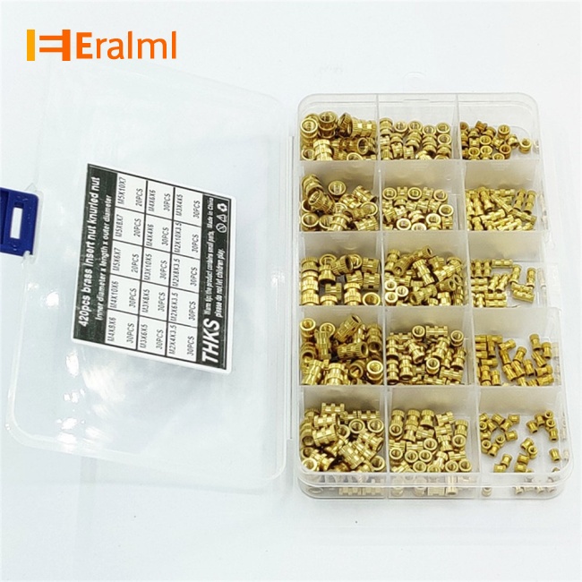 eralml-ชุดน็อตเกลียว-ทองเหลือง-m2-m3-m4-m5-420-ชิ้น