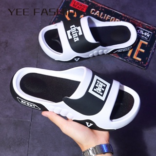 YEE Fashion Yee Fashion รองเท้าแตะผู้ชาย รองเท้าแตะลําลอง พื้นหนา กันลื่น ยางนิ่มแบบสวมรัดส้น หัวโต กลางแจ้ง สวยงาม สวย รุ่นใหม่ Trendy D25E02H 37Z230910