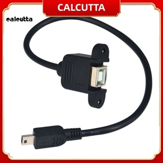 [calcutta] สายเคเบิลอะแดปเตอร์ USB Type B USB-B ตัวเมีย พร้อมเมาท์แผง เป็น Mini USB ปลั๊กตัวผู้
