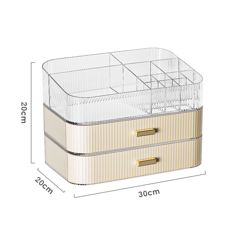 กล่องเก็บเครื่องสำอางลิ้นชัก-เดสก์ท็อปผลิตภัณฑ์ดูแลผิวอะคริลิคชั้นวางกล่องเครื่องสำอาง-โต๊ะเครื่องแป้-0234