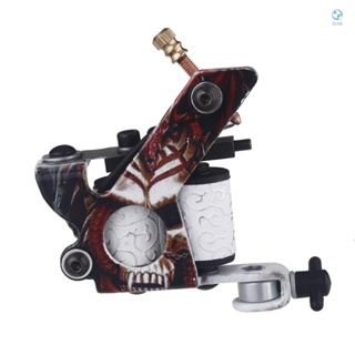 Flyhigh New Pro Tattoo Machine  Shader Liner 10 Wrap Coils Free Spring Multicolour Senior Cast Iron