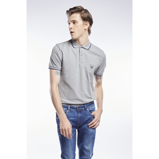 ESP เสื้อโปโลลายเฟรนช์ชี่  ผู้ชาย สีเทา | Frenchie Polo Shirt | 3656