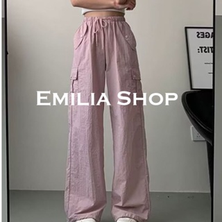 EMILIA SHOP  กางเกงขายาว กางเกงเอวสูง ผู้หญิงสไตล์เกาหลี เสื้อผ้าแฟชั่นผู้หญิง y2k 2023 ใหม่  สไตล์เกาหลี Chic fashion ทันสมัย A20M066 36Z230909