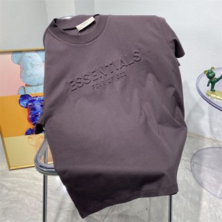 Ess&amp;ent-ials88-เสื้อยืด คอกลม พิมพ์ลายโลโก้ตัวอักษร สไตล์สตรีท แฟชั่น สําหรับผู้ชาย และผู้หญิง Tdyurti5E64W