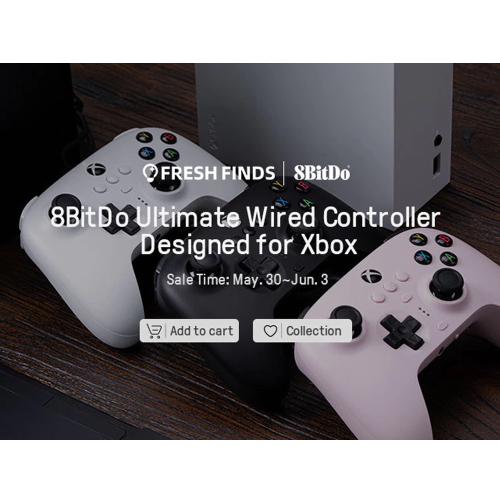 8Bitdo Pro2 82BB Wired Controller จอยมีสาย สีดำ : Xbox ,X,S Windows10 ...