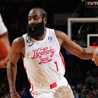 เสื้อกีฬาบาสเก็ตบอลแขนสั้น ลายทีม James Harden Jersey 22-23 Season Philadelphia 76ers No.1 ชุดเหย้า สําหรับผู้ชาย