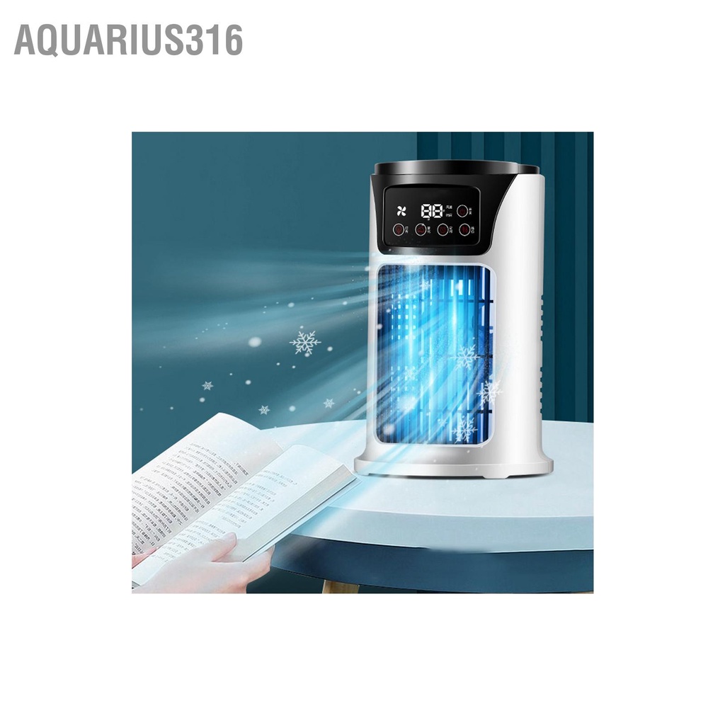 aquarius316-พัดลมปรับอากาศแบบสเปรย์-เสียงรบกวนต่ำ-ตั้งเวลา-6-ชั่วโมง-ความเร็วลม-ระดับ-ทำความเย็นอย่างรวดเร็ว