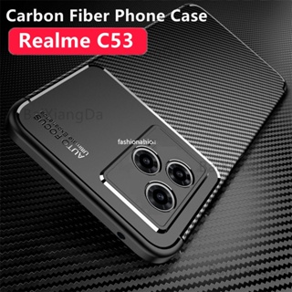 เคสโทรศัพท์มือถือ ซิลิโคนนิ่ม คาร์บอนไฟเบอร์ ผิวด้าน กันกระแทก สําหรับ Realme C51 C53 C55 Nfc C 51 C 53 C 55 RealmeC51Nfc RealmeC53Nfc RealmeC55Nfc