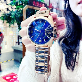 Fensir Brand Watch 2020-1 นาฬิกาข้อมือควอตซ์แฟชั่น กันน้ํา มีปฏิทินเรืองแสง สไตล์เกาหลี สําหรับบุรุษ