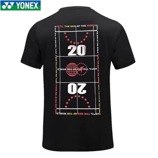 ใหม่ YONEX YONEX ชุดวอร์มแบดมินตัน แขนสั้น ผ้าฝ้าย 10061LDCR