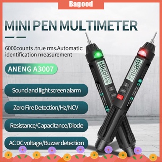 ♪Bagood♪In Stock  A3007 Digital Multimeter Pen 6000 Count Non Contact AC/DC Diode Tester Tool