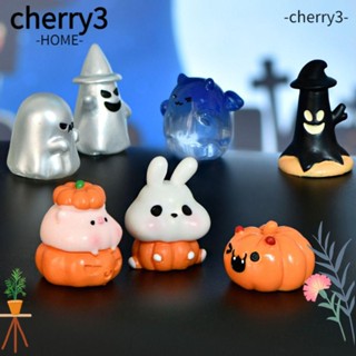 Cherry3 ฟิกเกอร์เรซิ่น รูปฟักทองผี ขนาดเล็ก สําหรับตกแต่งฮาโลวีน