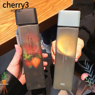 Cherry3 ใหม่ เหยือกน้ําดื่ม พลาสติก ทรงสี่เหลี่ยม ขนาด 450 มล. กันรั่ว อุปกรณ์เสริม สําหรับตั้งแคมป์ ปั่นจักรยาน