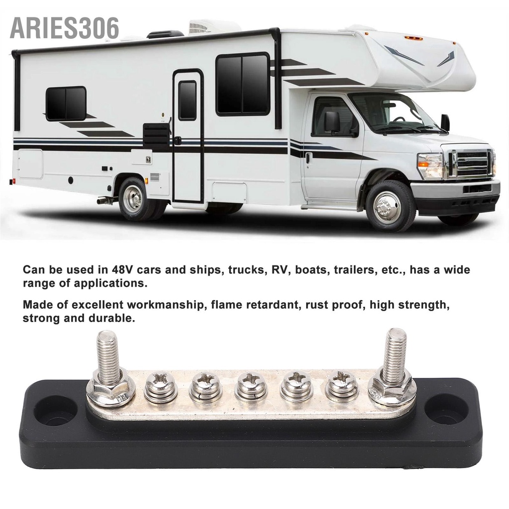 aries306-5-post-bus-bar-โมดูลสำหรับงานหนัก-2-m5-terminal-power-distribution-block-busbar-สำหรับ-rv-48vdc-100a