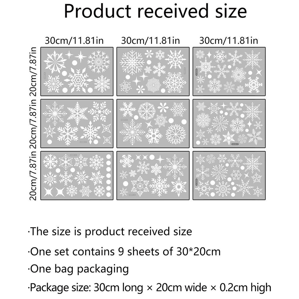 สติกเกอร์ติดหน้าต่าง-ลายเกล็ดหิมะ-สีขาว-สําหรับตกแต่งบ้าน-เทศกาลคริสต์มาส