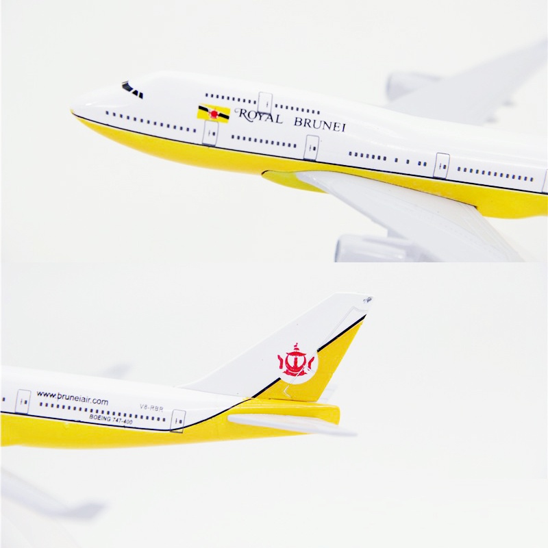 royal-brunei-boeing-747-b747-โมเดลเครื่องบินโลหะอัลลอย-16-ซม