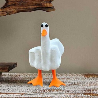  Middle finger duck resin ornament, sculpture, art decoration, friend gift
