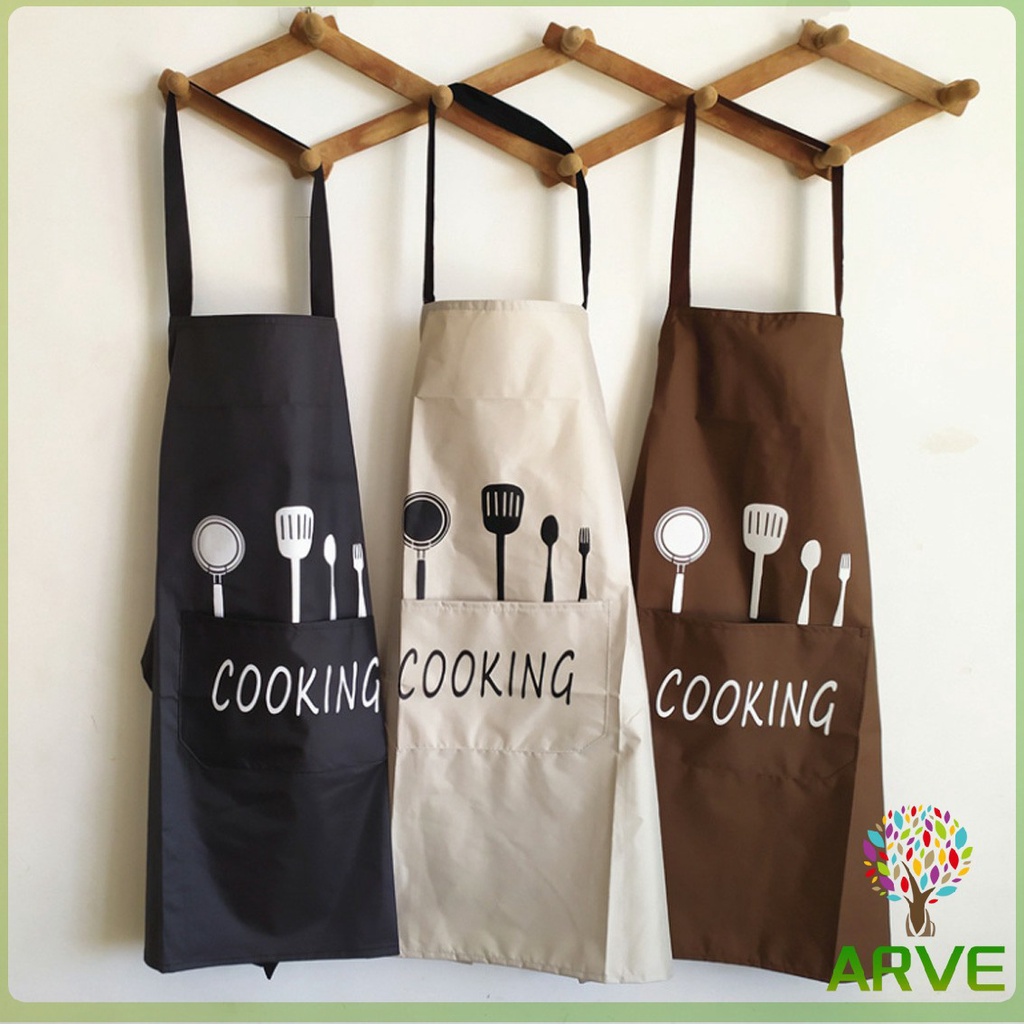 arve-ผ้ากันเปื้อน-สีพื้น-ผ้ากันเปื้อนทำอาหาร-ผ้ากันเปื้อนห้องครัวห้องอาหาร-kitchen-cooking-clothes