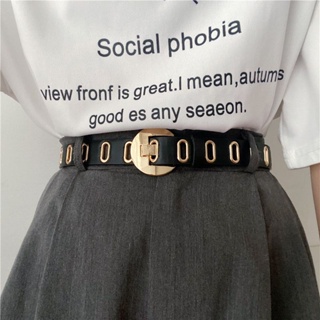 No-punch belt female designer feel niche jeans belt lady fine decoration porous belt ins style