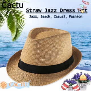 Cactu หมวกฟาง หมวกปานามา หมวกแก๊งสเตอร์ หมวกแจ๊ส ชายหาด