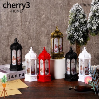Cherry3 โคมไฟเทียน รูปสโนว์แมน สําหรับตกแต่งต้นคริสต์มาส DIY