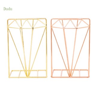 Dudu ชั้นวางหนังสือ โลหะ รูปเพชร สร้างสรรค์