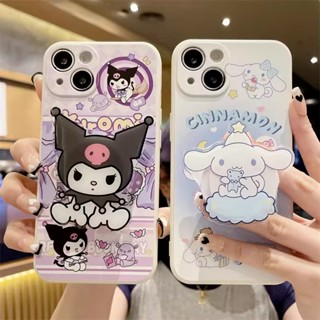 For ITEL Vision 1 Pro Vision 1 Plus A49 P36 A56 A58 A26 A37 S23 A60S เคสโทรศัพท์มือถือ ซิลิโคน ลาย Kuromi Cinnamoroll พร้อมขาตั้ง สําหรับ