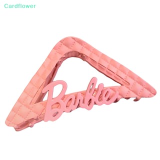 &lt;Cardflower&gt; กิ๊บติดผมโลหะ ลายสก๊อต ขนาดใหญ่ สีชมพู สําหรับตุ๊กตาบาร์บี้