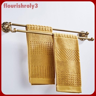 [Flourish] ราวแขวนผ้าขนหนู ทองเหลือง 24 นิ้ว พร้อมตะขอ 2 บาร์ สําหรับห้องน้ํา