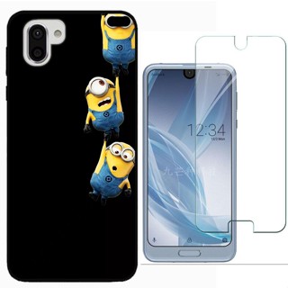 Sharp Aquos R2 R3 เคส การ์ตูนน่ารัก พิมพ์ซิลิโคน TPU เคสโทรศัพท์ พร้อมฟิล์มกระจกนิรภัย