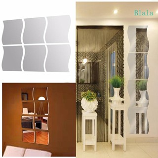 Blala สติกเกอร์กระจกอะคริลิค รูปขนนก สไตล์โมเดิร์น DIY สําหรับติดตกแต่งผนัง 6 ชิ้น