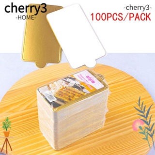 Cherry3 ถาดวางคัพเค้ก ทรงกลม สีทอง 8/9 ซม. สําหรับปาร์ตี้ 100 ชิ้น
