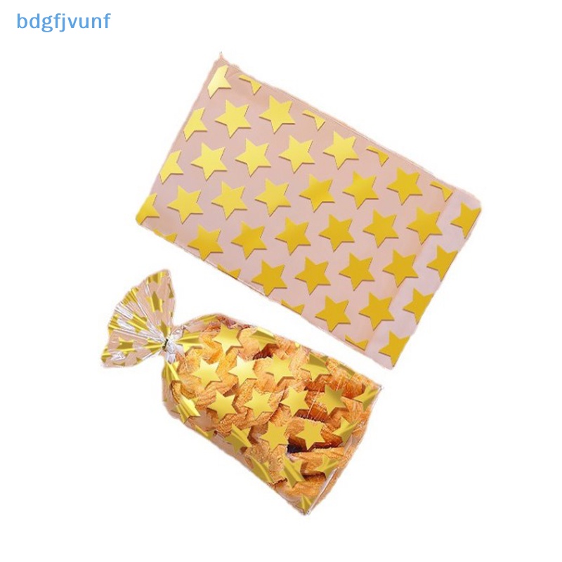 bdgf-ถุงกระดาษแก้วใส-มีกาวในตัว-ลายดาว-8x10-3-ซม-สําหรับใส่ขนม-คุกกี้-ปาร์ตี้วันเกิด-diy-100-ชิ้น-th