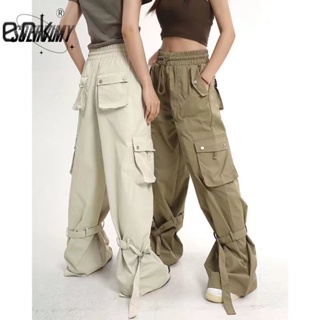 SOERVIMY กางเกงขายาว กางเกงเอวสูง สไตล์เกาหลี แฟชั่น 2023 NEW080808