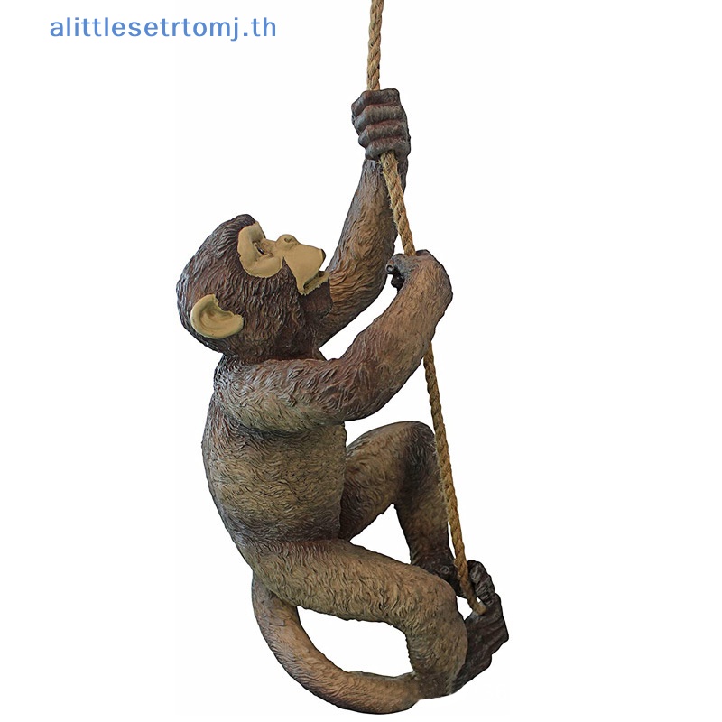 alittlese-รูปปั้นลิงปีนต้นไม้เรซิ่น-สําหรับแขวนตกแต่งบ้าน-สวน