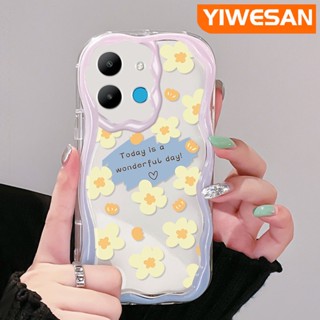 เคสโทรศัพท์มือถือ ซิลิกาเจล ใส กันกระแทก ลายดอกไม้ สําหรับ Infinix Smart 6 HD Smart 6 Plus Smart 7