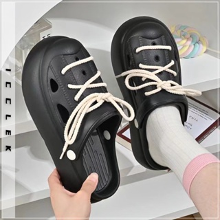 ICCLEK  องเท้าแตะหญิง รองเท้าแตะ ลำลองสำหรับผู้หญิง พื้นรองเท้าหนามาก  fashion Comfortable สไตล์เกาหลี ทันสมัย B91H0VH 36Z230909