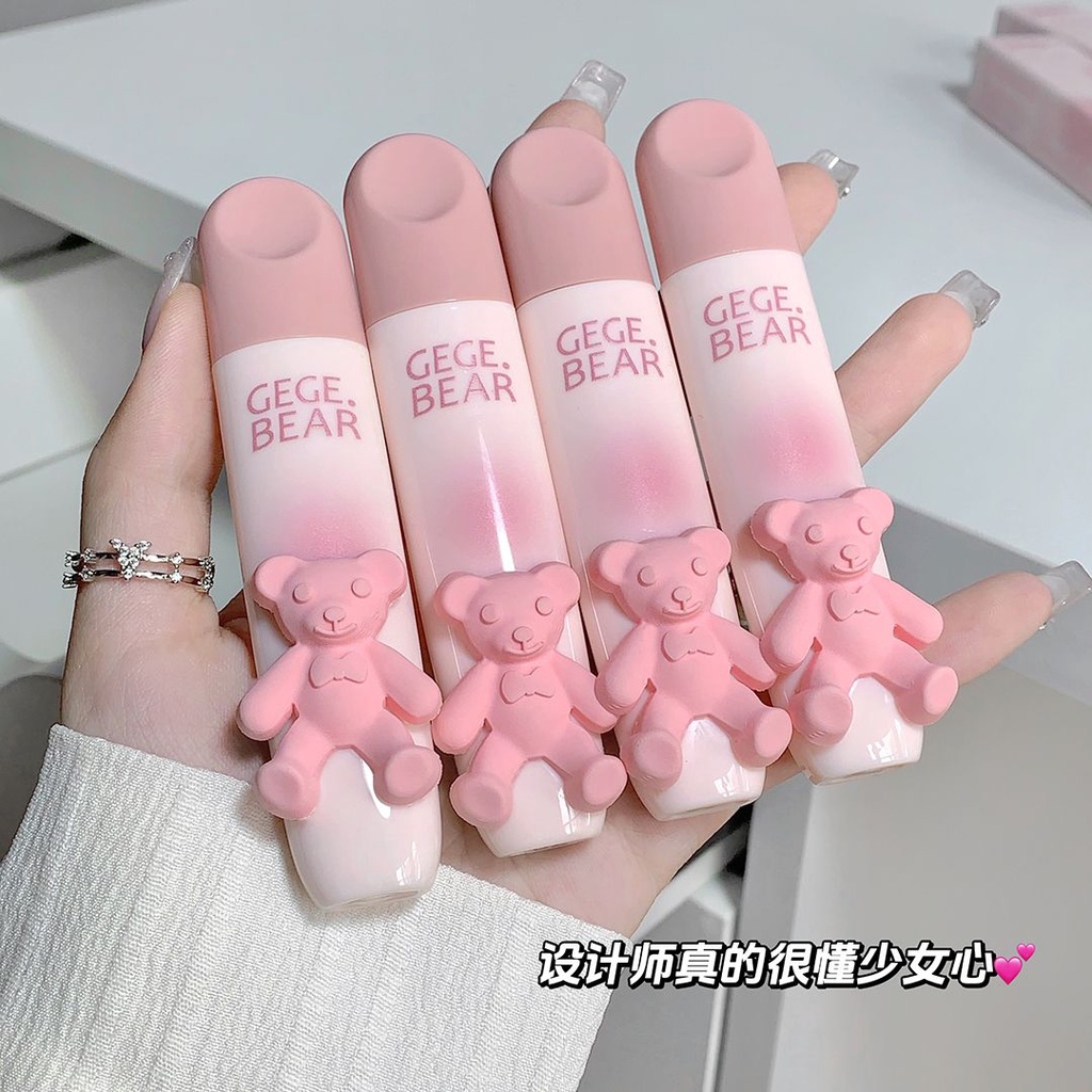 store-selection-taimei-spicy-embossed-bear-lip-glaze-mirror-water-gloss-lip-gloss-moisturizing-plain-and-white-student-style-pure-natural-8-21n