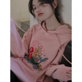 null เสื้อผ้าผู้ญิง แขนยาว เสื้อฮู้ด คลุมหญิง สไตล์เกาหลี แฟชั่น A98J1MM
