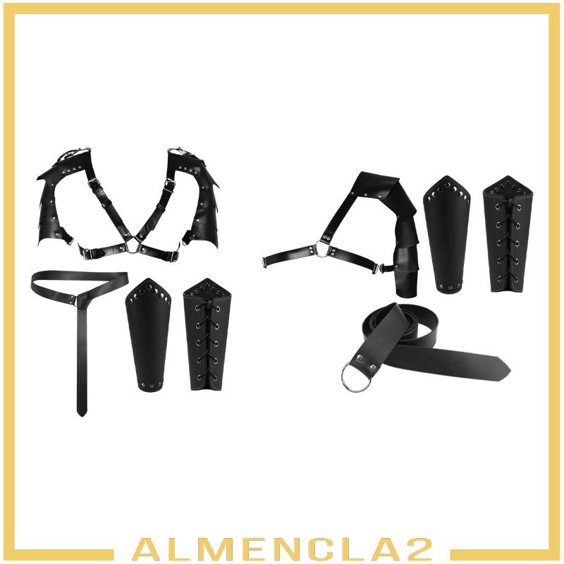 almencla2-ชุดอัศวินยุคกลาง-หนัง-pu-เข็มขัดคาดเอว-เข็มขัดไหล่-และสายรัดข้อมือ-ย้อนยุค-รื่นรมย์-อัศวินทหาร-เครื่องแต่งกายผู้ใหญ่