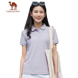 CAMEL SPORTS เสื้อโปโลแขนสั้น คอปก ทรงหลวม ระบายอากาศ แบบแห้งเร็ว เหมาะกับฤดูร้อน สําหรับผู้หญิง